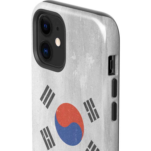 South Korean Flag Distressed iPhone 12 Impact Case